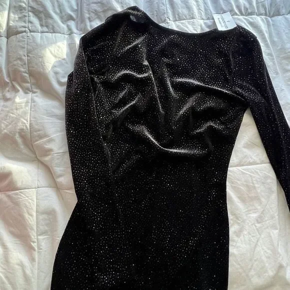 Windsor Sparkly Long Sleeve Boat Neck Mini Dress Size XS - Picture 2 of 16